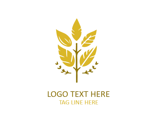 Fall Plant Line Art Logo for Minimal Brands