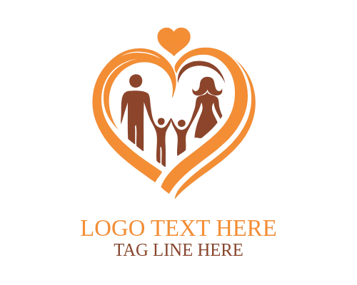 Family Love Symbol Logo