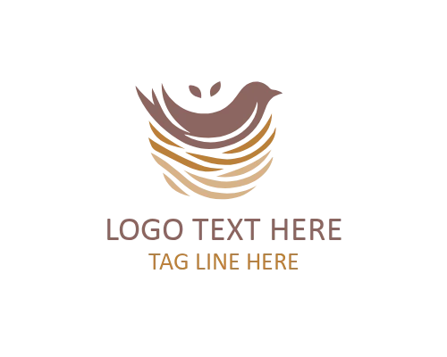 Family Nesting Bird Logo for Care and Family Branding