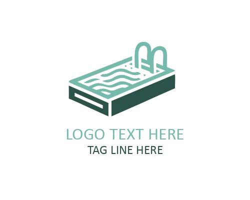 Family Swimming Pool Logo for Community and Recreational Use