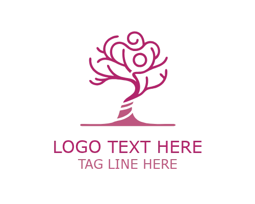 Family Tree Monoline Logo for Heritage and Natural Brand Identity