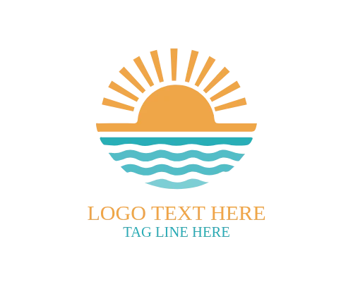 Family Vacation Beach Logo