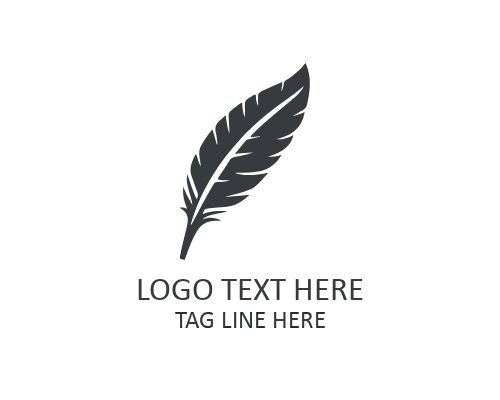 Fantasy Magical Feather Pen Logo