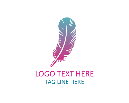 Fantasy Writing Feather Pen Logo