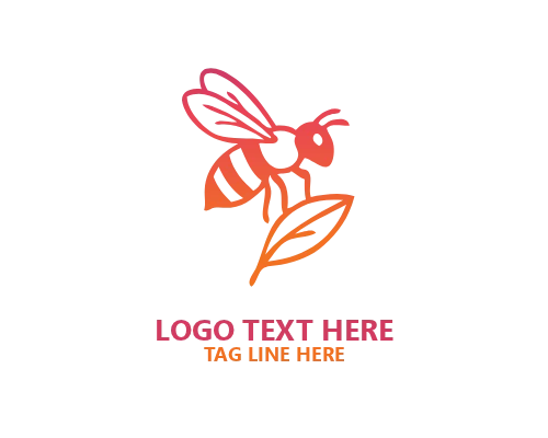 Farm Badge Honey Bee Logo