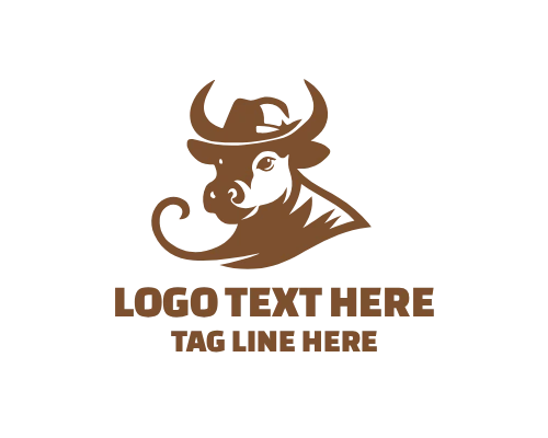 Farm Cow Logo for Agriculture and Dairy Branding