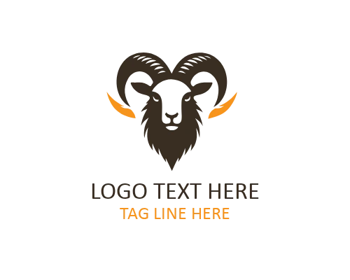 Farm Goat Badge Logo Design