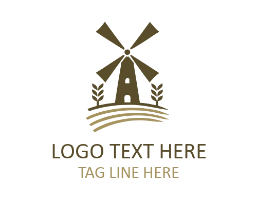 Farm Style Flour Mill Emblem