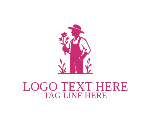 Farmer Flower Garden Logo