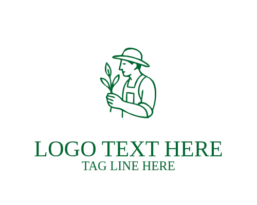 Farmer Flower Sunrise Logo
