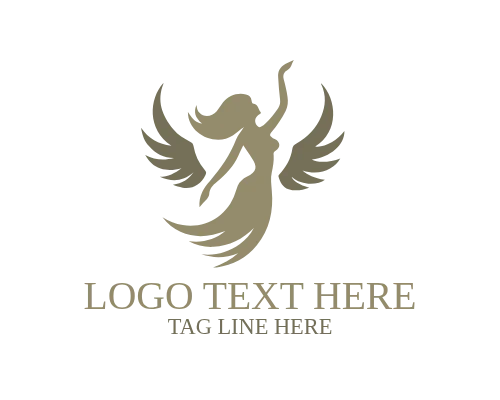 Fashion Flying Woman Logo for Stylish Brands