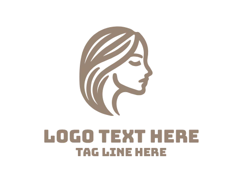 Fashion Lady Line Face Logo