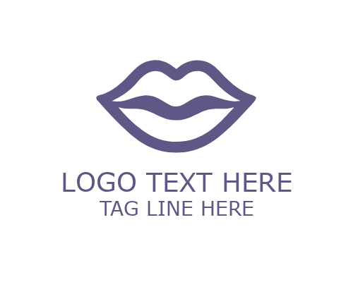 Fashion Lips Emblem Logo for Beauty and Cosmetic Branding