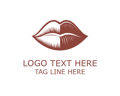 Fashion Lips Mark Logo for Beauty and Cosmetic Branding