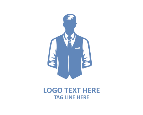 Fashion Store Man Dress Logo