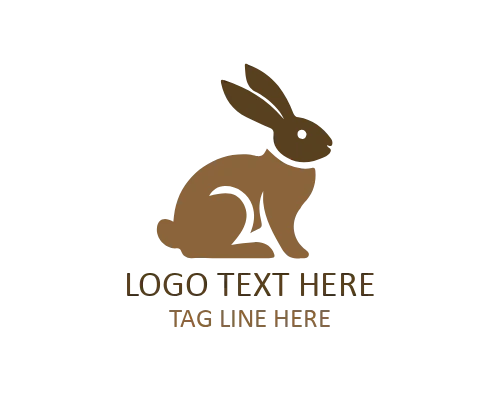  Fast Hopping Rabbit Flat Logo for Sports, Kids, and Pet Brands