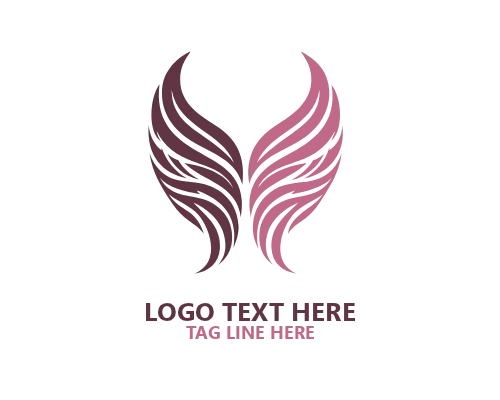  Feather Angel Wings Logo
