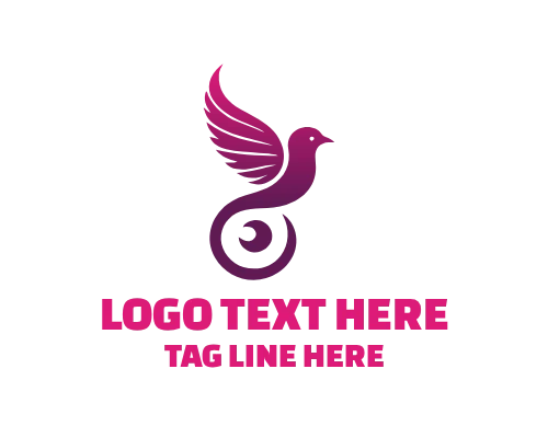 Feather Elegant Bird Logo