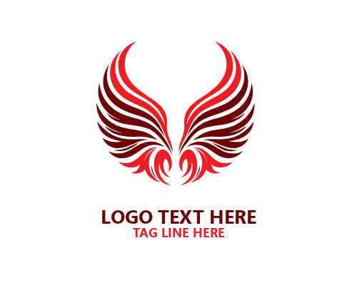 Feather Emblem Angel Wings Logo