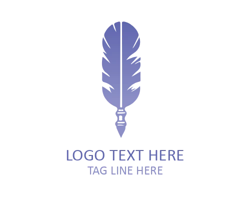 Feather Pen and Book Logo