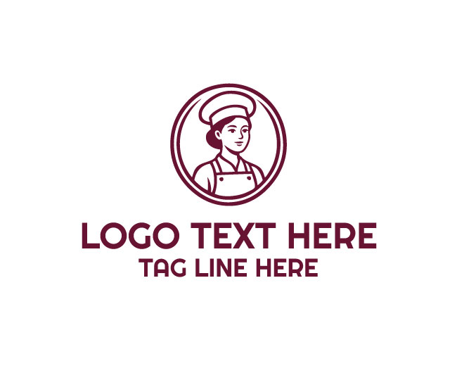 Female Chef Hat Logo logo template preview