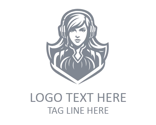 Female Gamer Avatar with Headset
