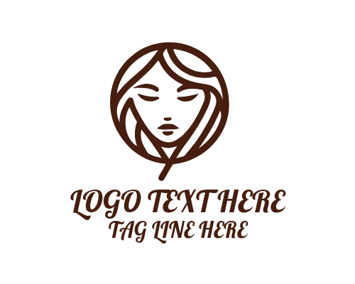 Feminine Beauty Portrait Logo
