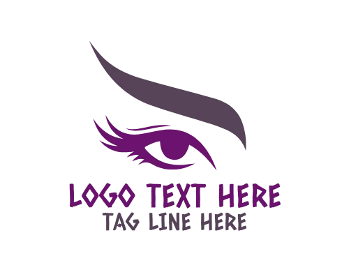 Feminine Eyebrow Beauty Line Logo