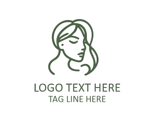 Feminine Face Minimal Logo