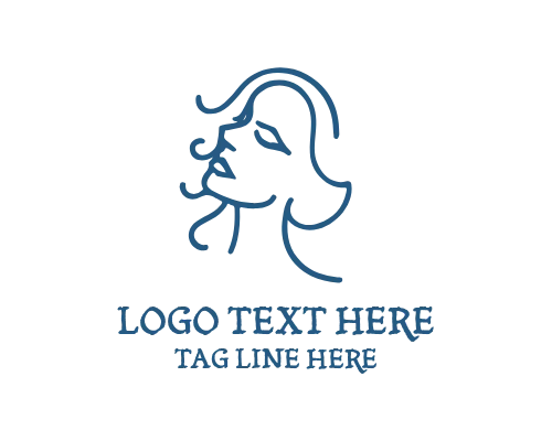 Feminine Face Outline Beauty Logo