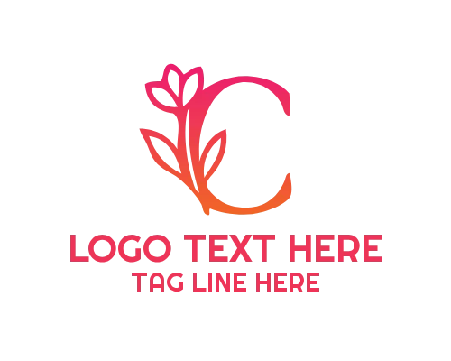 Feminine Floral Letter C Logo