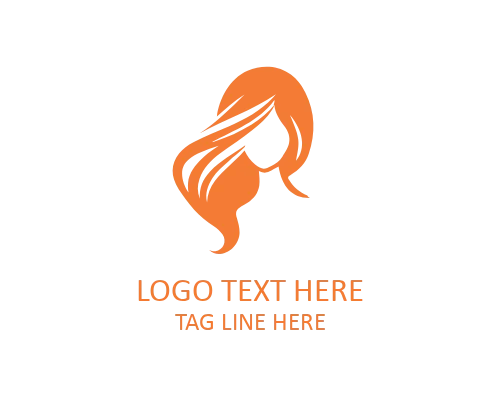 Feminine Flower Girl Logo