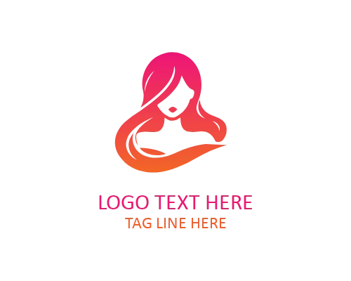 Feminine Girl Silhouette Logo