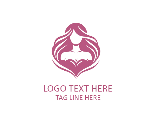 Feminine Girls Fashion Outline Logo