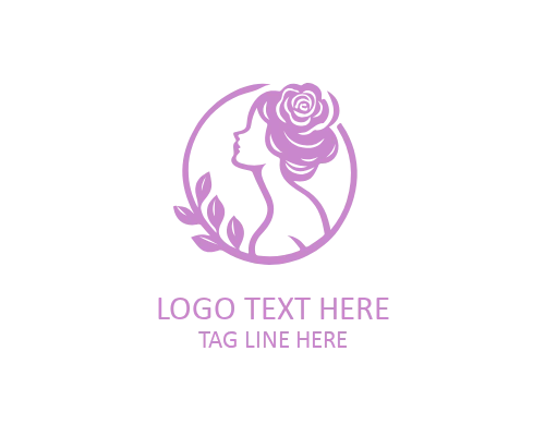 Feminine Girls Glamour Style Logo