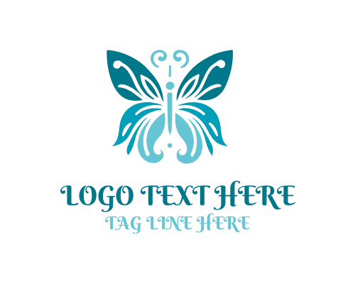 Feminine Grace Butterfly Brand Logo