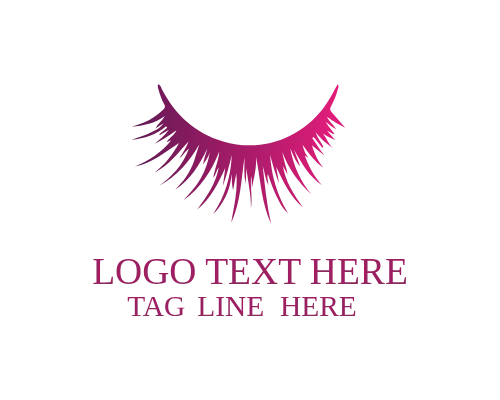Feminine Icon Eyelashes Logo
