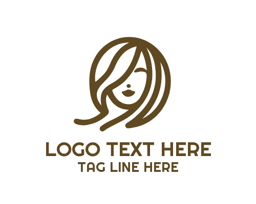 Feminine Lady Art Outline Logo