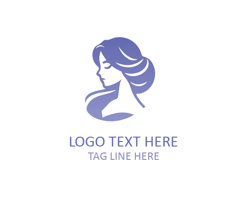 Feminine Line Art Girl Logo