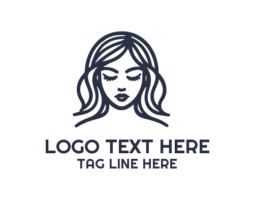 Feminine Line Beauty Face Logo