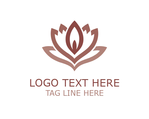 Feminine Lotus Floral Logo for Women Beauty and Wellness Branding