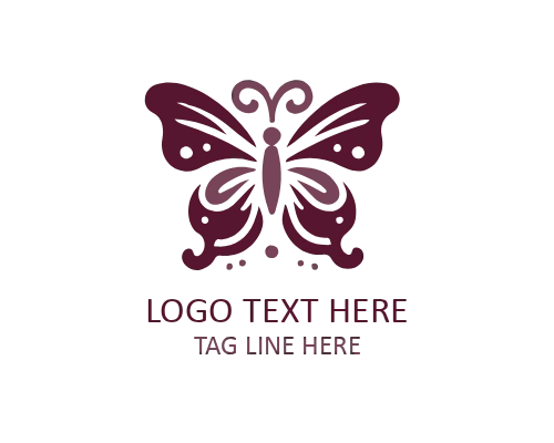 Feminine Soft Butterfly Logo