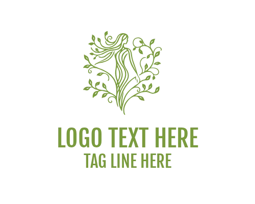 Feminine Tree Silhouette Logo
