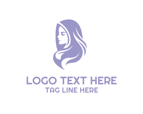 Feminine Veiled Hijab Woman Icon Logo