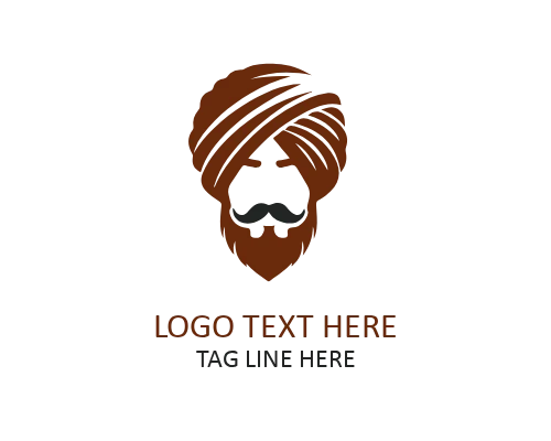 Festival Style Turban Logo for Cultural, Celebration, and Event Brands