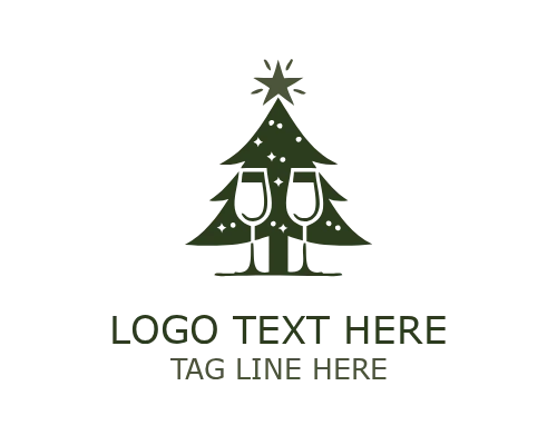 Festive Santa Hat Christmas Logo for Holiday Branding and Decorations