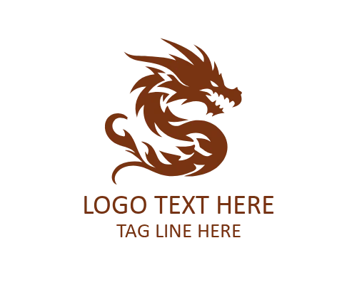 Fierce Legend Dragon Brand Identity Logo