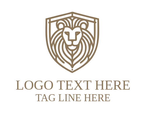 Fierce Monoline Lion Logo