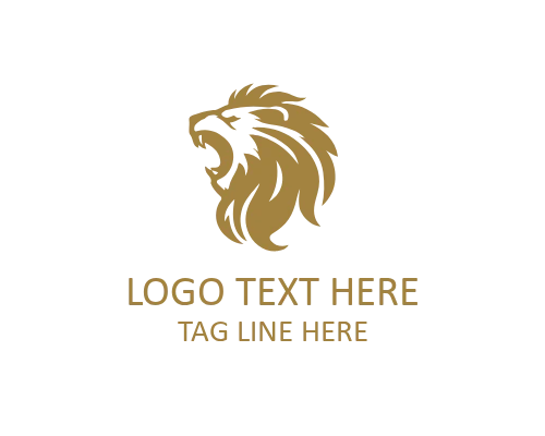Fierce Roaring Lion Vector Logo