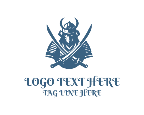Fierce Samurai Logo for Gaming Mascot Branding